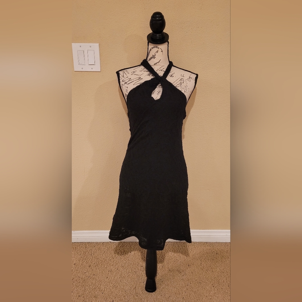 Zara Jacquard Halter dress